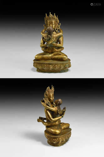 Tibetan Gilt Chakra Samvara Figure