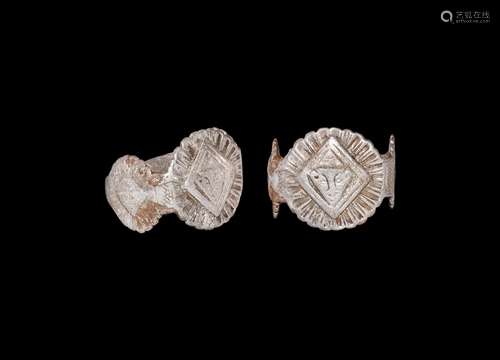 Post Medieval Silver Ring with Faces