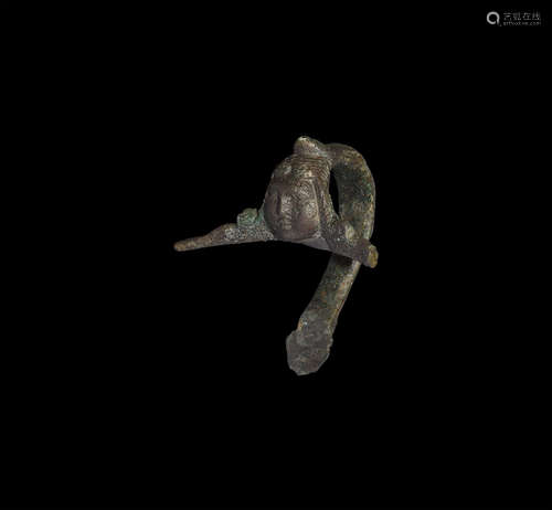 Roman Vessel Handle with Face