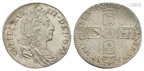 William III - 1697 - Sixpence