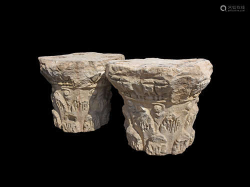 Roman Style Corinthian Column Pair