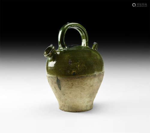 Far Eastern Green Glazed Pouring Vessel