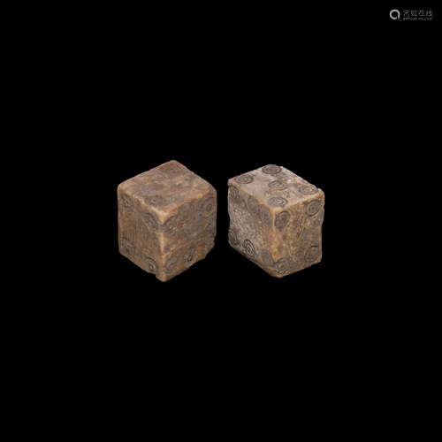 Roman Bone Dice Pair