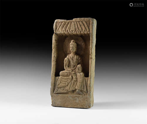 Chinese Northen Wei Brick with Dancer