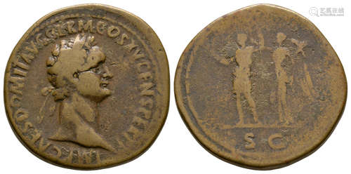 Domitian - 'Paduan' Emperor Crowned Sestertius