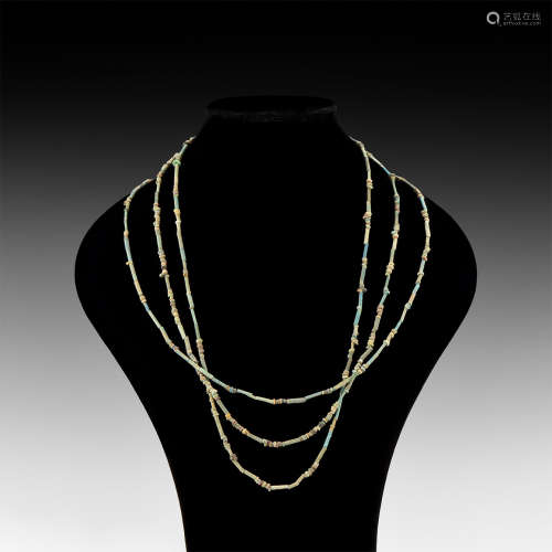 Egyptian Mummy Bead Necklace Group