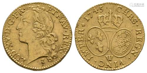 France - Louis XV - 1745W - Gold Louis d'Or