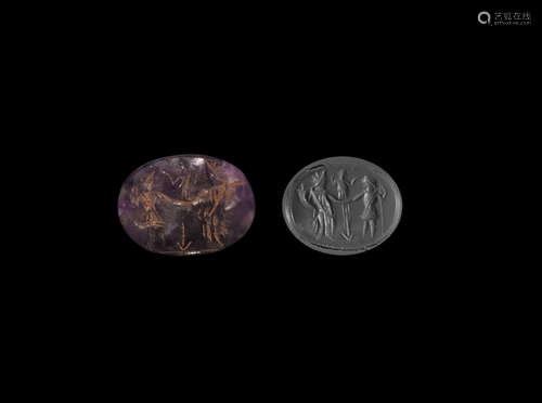 Roman Amethyst Figural Gemstone