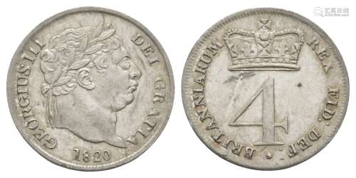 George III - 1820 - Maundy Fourpence