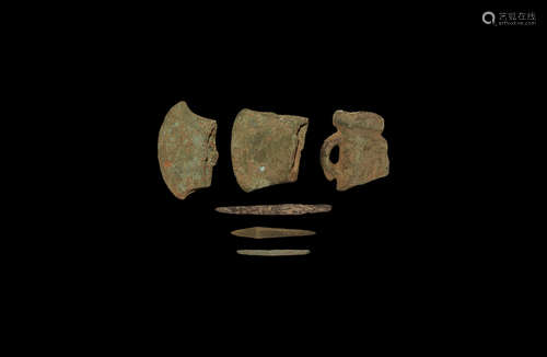 Bronze Age Awl and Axe Fragment Group