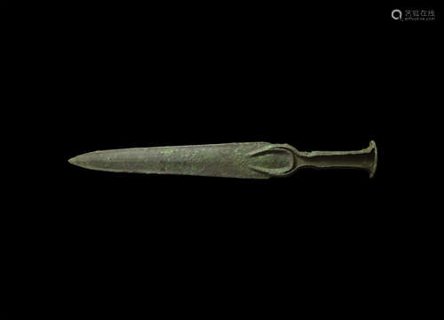 Western Asiatic Luristan Dagger with Crescents