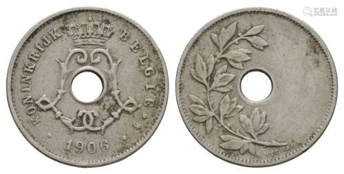 Belgium - 1906 - No Denomination Error 5 Cents