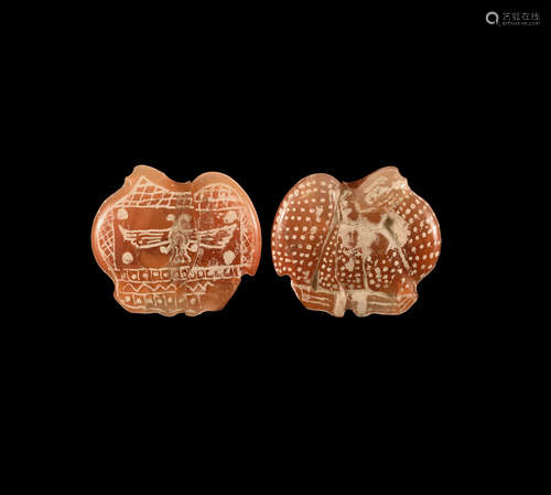 Western Asiatic Carnelian Amulet with Ahura Mazda