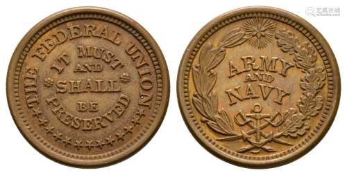 USA - Army & Navy - Civil War Token Cent