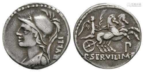 P Servilius M f Rullus - Minerva Denarius