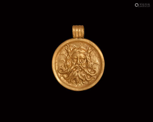 Greek Gold Grand Tour Poseidon Pendant