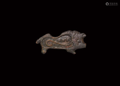 Roman Boar Plate Brooch