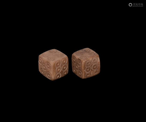 Roman Bone Dice Pair