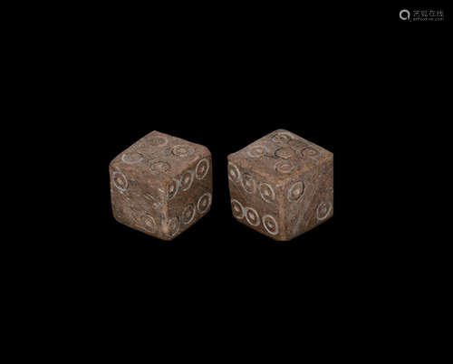 Roman Bone Dice Pair