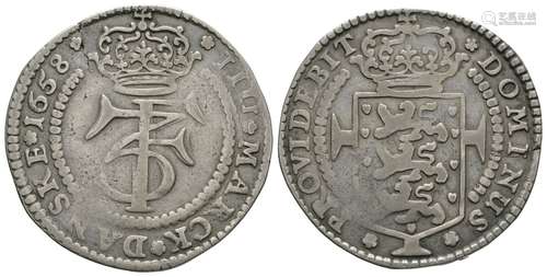 Denmark - Frederik III - 1658 - 4 Marks (Krone)