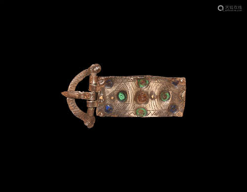 Medieval Silver Buckle with Plate