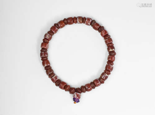 Chinese Carnelian Bead Necklace