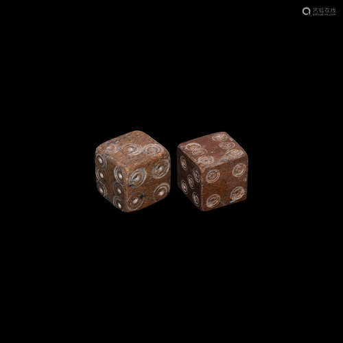 Roman 'Loaded' Bone Dice Pair