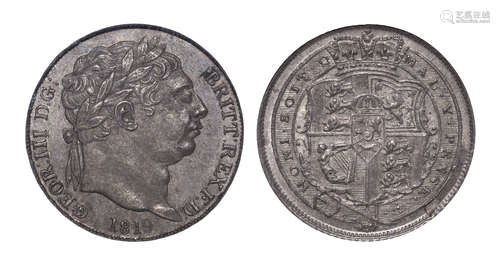 George III - 1819 - 'I over I' Sixpence