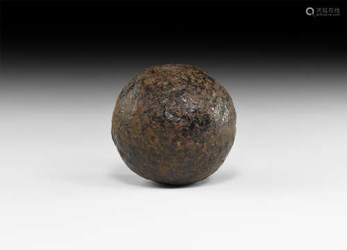 Large Civil War Iron Cannonball