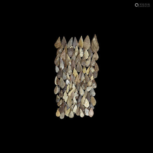 Neolithic Leaf-Shaped Arrowhead Collection