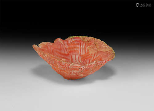 Byzantine Glass Oyster-Shell Bowl