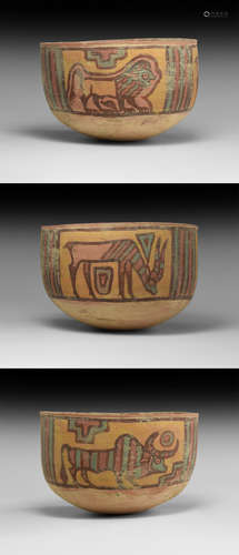 Indus Valley Mehrgarh Painted Vessel with Animals