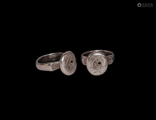 Medieval Silver Ring with Entwined Motif