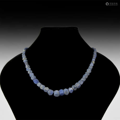 Western Asiatic Bactrian Lapis Lazuli Bead Necklace