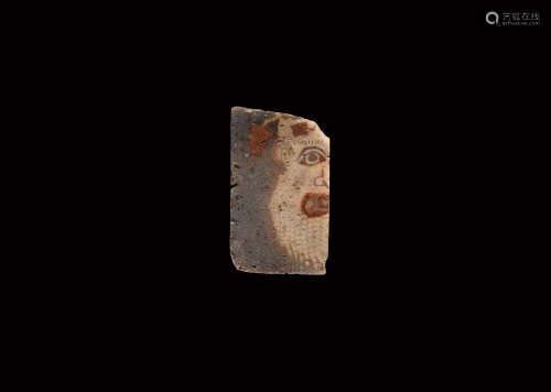 Egyptian Glass Fragment with Comic Face