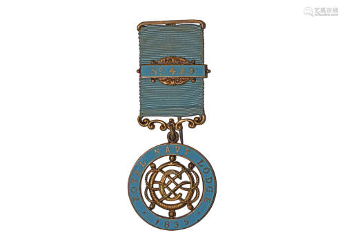 Royal Navy Lodge 429 - Silver-Gilt Masonic Jewel