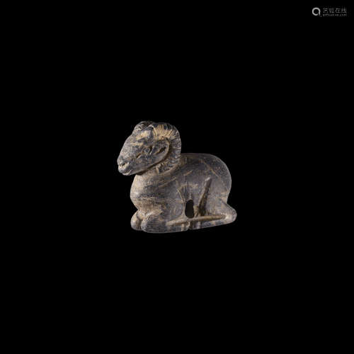 Western Asiatic Achaemenid Lapis Lazuli Ram Statuette