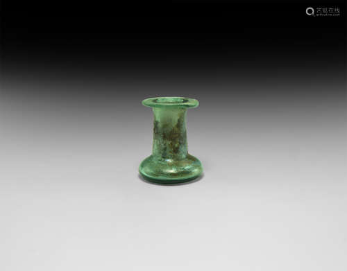 Islamic Green Glass Vessel