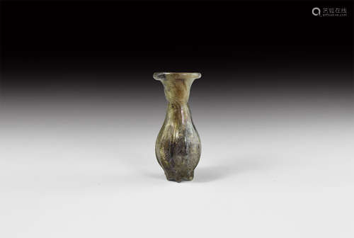 Islamic Ribbed Glass Vessel