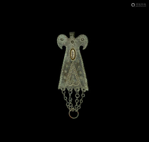 Ostrogothic Pendant with Birds' Heads