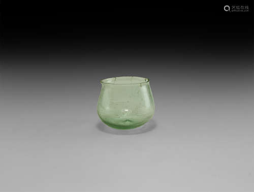 Roman Pale Green Glass Cup