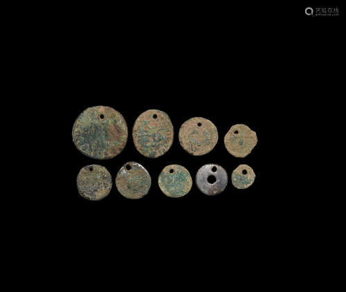 Saxon Pierced Roman Coin Group