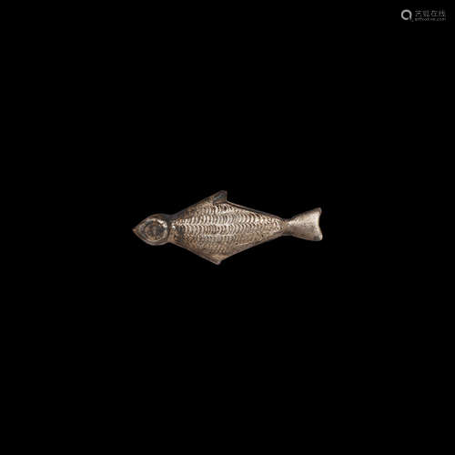 Roman Silver Fish Brooch