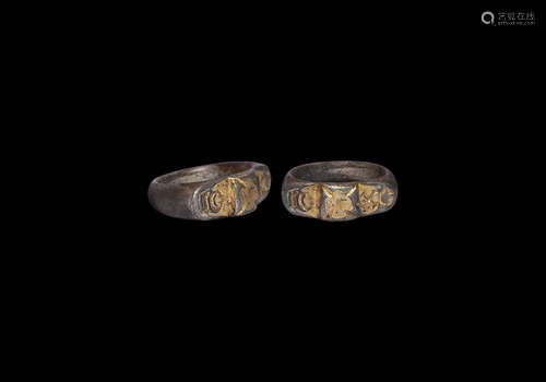 Roman Gilt Silver Ring with 'IC XC' Inscription