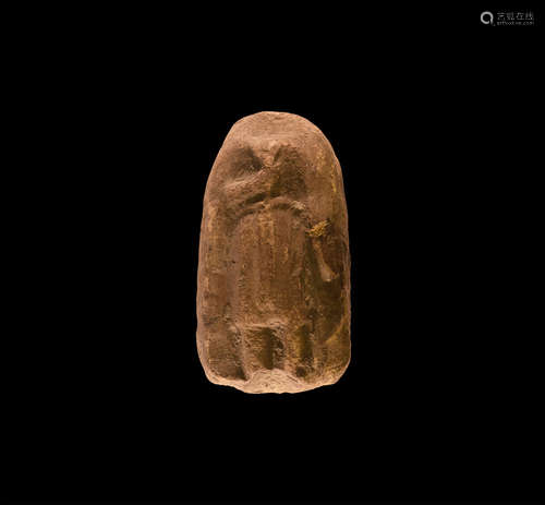 Western Asiatic Tablet with Robed Figure