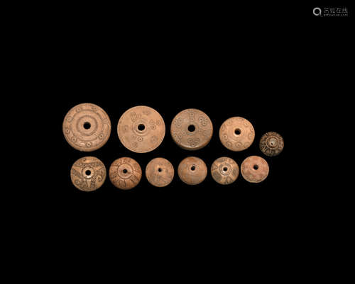 Byzantine Bone Spindle Whorl Group