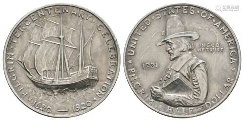 USA - 1921 - Pilgrim Tercentenary Silver Half Dollar
