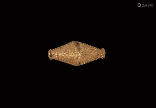 Viking Gold Biconical Bead