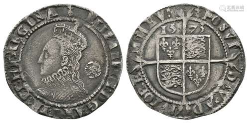 Elizabeth I - 1573 - Sixpence