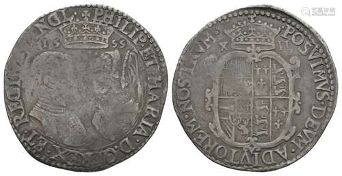 Philip and Mary - 1555 - Shilling